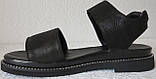 Літні чорні стильні жіночі босоніжки Lion натуральна шкіра 36 розм, фото 6
