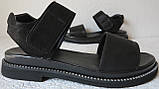 Літні чорні стильні жіночі босоніжки Lion натуральна шкіра 36 розм, фото 3