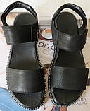 Літні чорні стильні жіночі босоніжки Lion натуральна шкіра 36 розм, фото 8