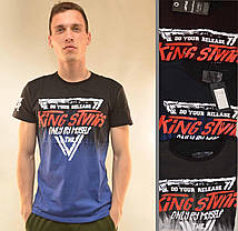 Футболка чоловіча з коротким рукавом і принтом King Stvins від S до XL, фото 2