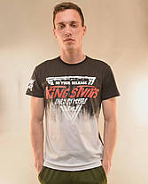 Футболка чоловіча з коротким рукавом і принтом King Stvins від S до XL, фото 3