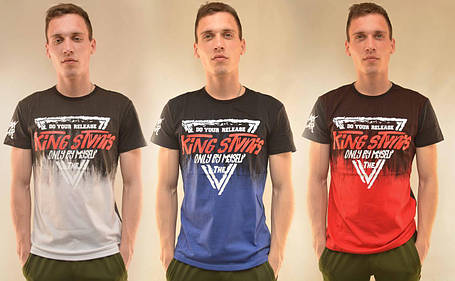 Футболка чоловіча з коротким рукавом і принтом King Stvins від S до XL, фото 1