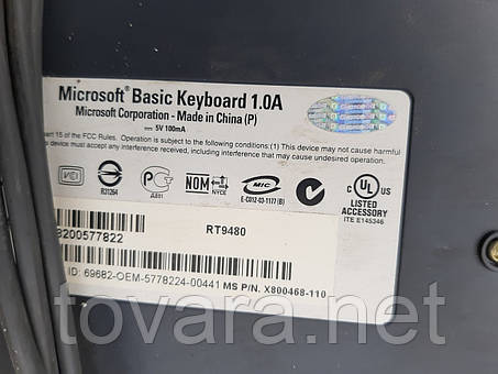 Мультимедійна брендовий клавіатура Microsoft Basic 1.0 A PS/2, фото 2