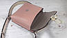 562-к Сумка крос-боді жіноча, натуральна шкіра, комбінована молочна екрю темна бежева пудра руда, фото 8