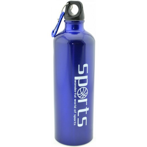 Фляга | термос | пляшка для води з карабіном 8003-750 Sport PP, 750 мл Синя