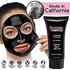 Чорна маска - плівка для очищення пір з деревним вугіллям California Charcoal Face Mask | маска від чорних крапок, фото 7