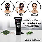 Чорна маска - плівка для очищення пір з деревним вугіллям California Charcoal Face Mask | маска від чорних крапок, фото 9