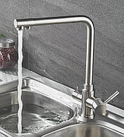 Змішувач для кухні з неіржавкої сталі (SUS304) з під'єднанням фільтрованої води SANTEP 485-4