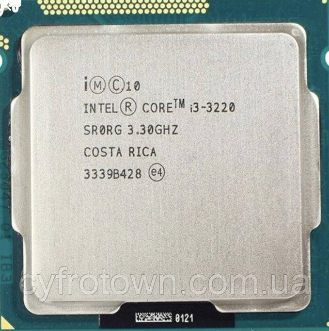 Процесор Intel Core i3 3220 Ivy bridge s1155 2(4)x3.3GHz 3mb cache бв для ПК