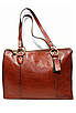 Жіноча сумка з натуральної шкіри ділова фірмова Katana червоного кольору, фото 4