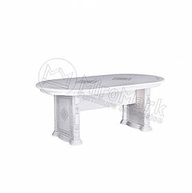 Стіл столовий у вітальню Чикаго Білий Глянець Міромарк