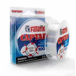 Волосінь Fanatik Nylon CAPTAIN 100м 0.14 мм 3.65 кг