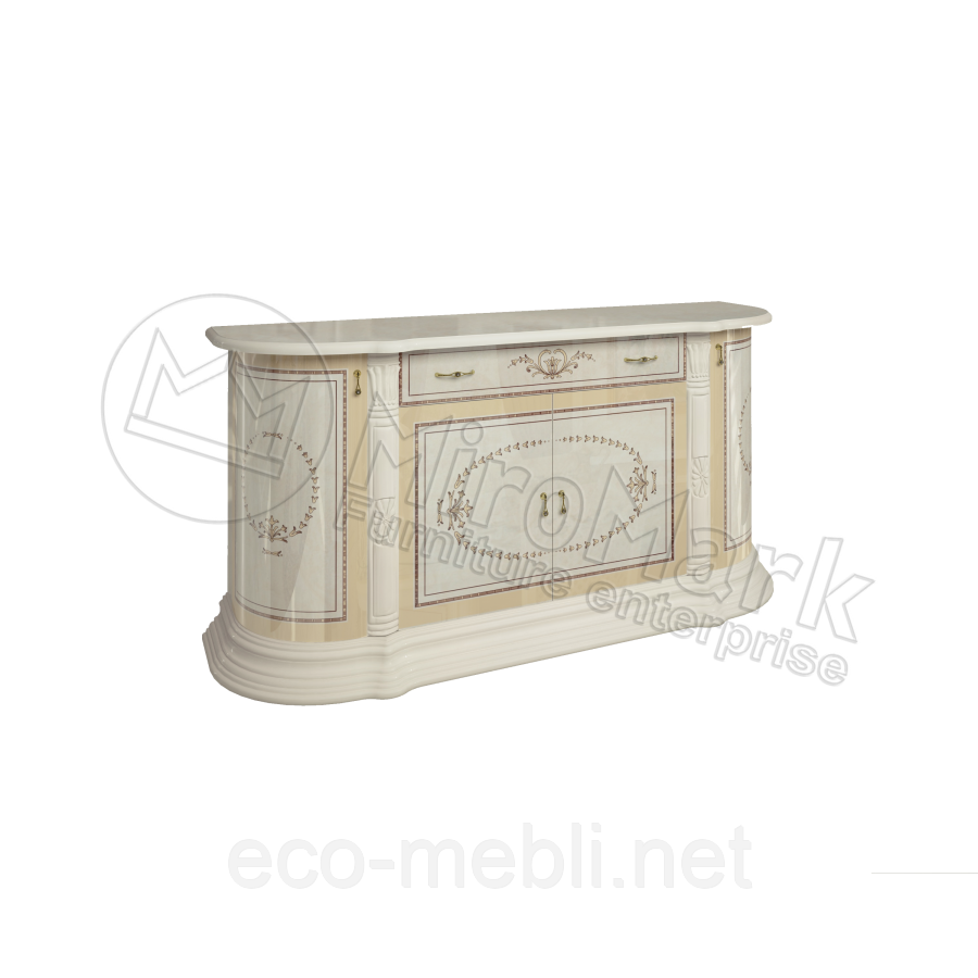 Комод 4Д у вітальню Чикаго Радіка Беж Міромарк, фото 1