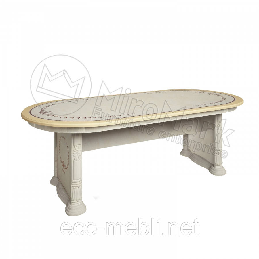 Стіл столовий розсувний у вітальню Чикаго Радіка Беж Міромарк, фото 1