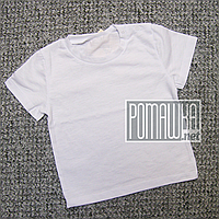 Дитяча літня футболка 80 7-9 міс біла легка на літо для хлопчика новонароджених малюків БАТИСТ 4731 Білий