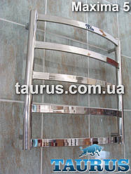Маленька сушарка для рушників Maxima 5/550х500 з полірованої н/ж сталі з плоскою перемичкою 30х10