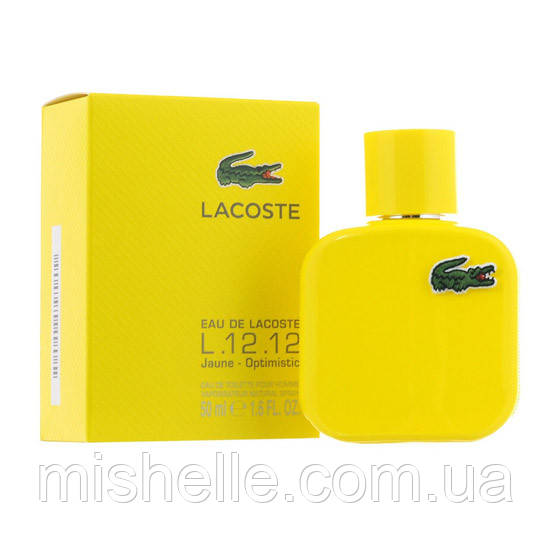 Туалетна вода для чоловіків Lacoste L. 12.12 Yellow (Jaune) ( Лакост Єллоу)