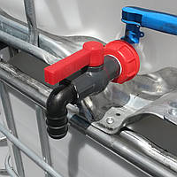 Кран із перехідником DN50 різь 1 Дюйм, шланг 32 мм