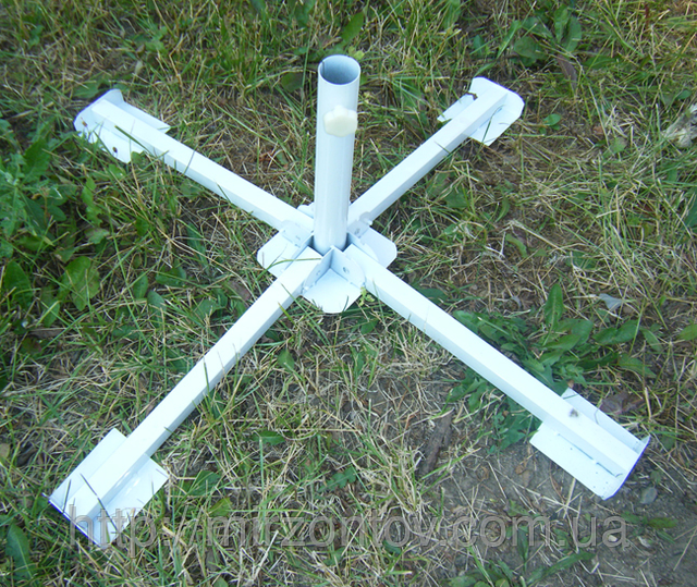 Підставка для садового парасольки хрестова сталь
