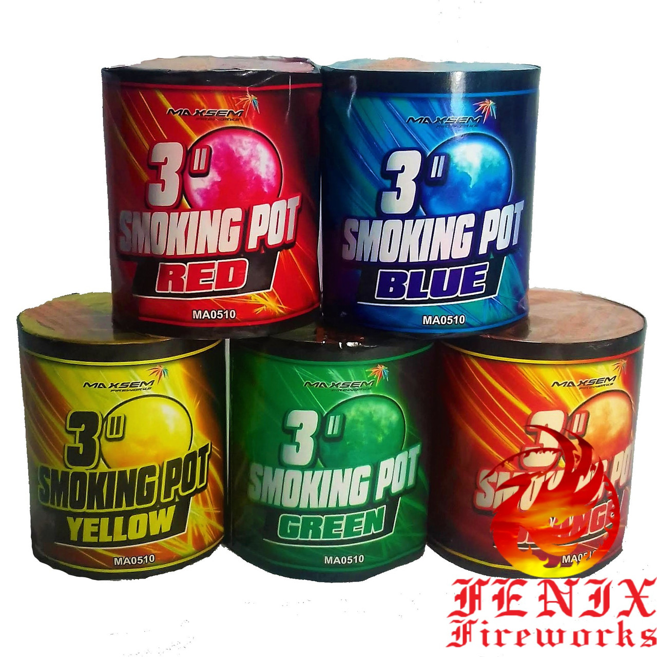 КОЛЬОРОВИЙ ДИМ ПРОФЕСІЙНИЙ 5 КОЛЬОРІВ Smoke Pot 60 секунд MA0510/MIX