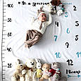 Дитячий фотофон (фотопелюшка) для фотосесій від 1 до 12 місяців "Як я зростаю", фото 2