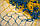 Сітка для футболу підвищеної міцності «СТАНДАРТ» жовто-синя (комплект з 2 шт.), фото 3
