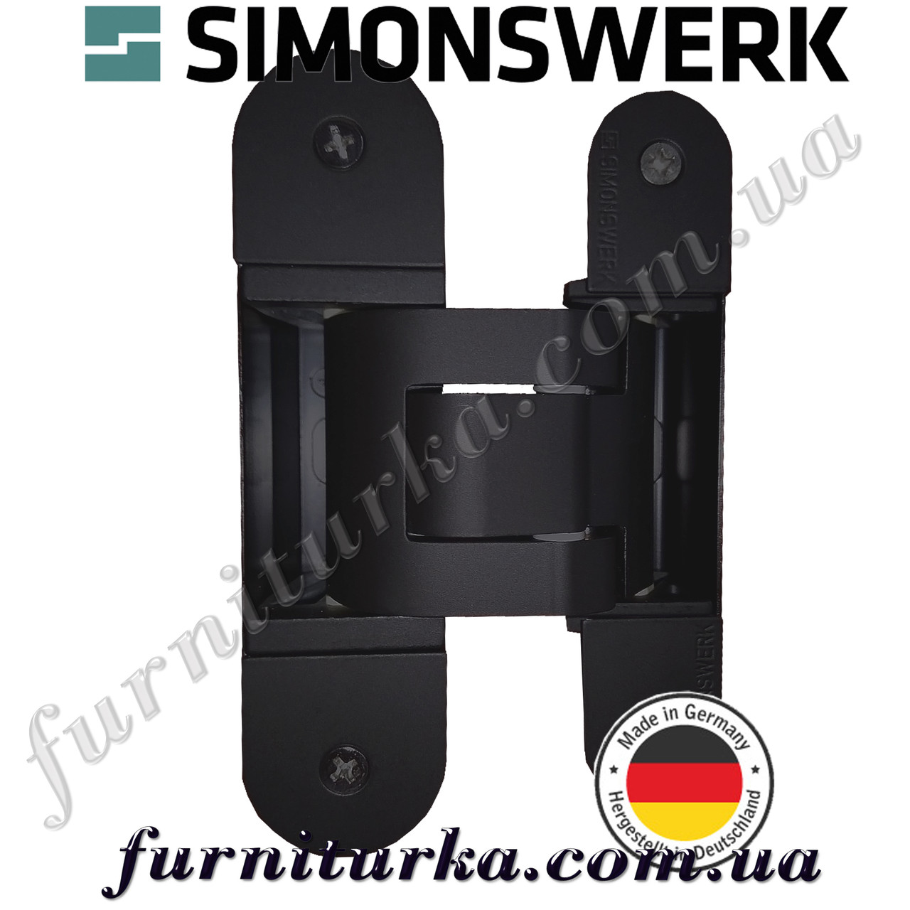 Прихована петля Tectus Te 311 3D FVZ 40 RaL 9005 matt (чорний матовий) 60 кг