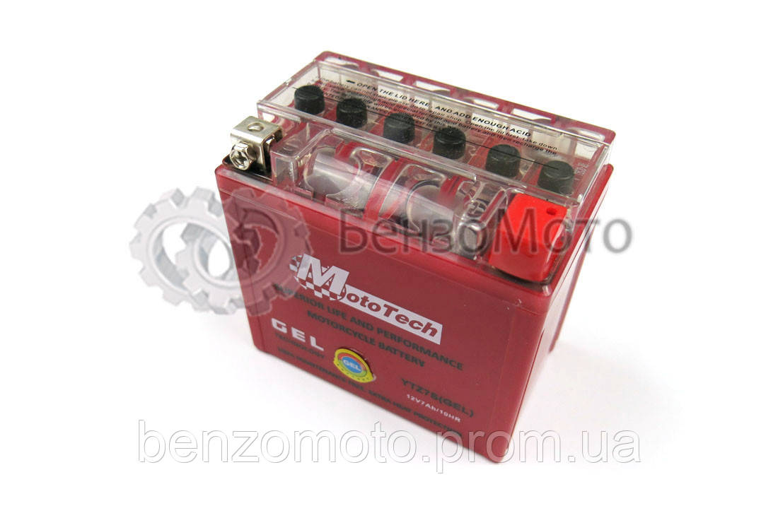 Аккумулятор 12V 7A GEL 112/68/108 Mototech - фото 1 - id-p673474645