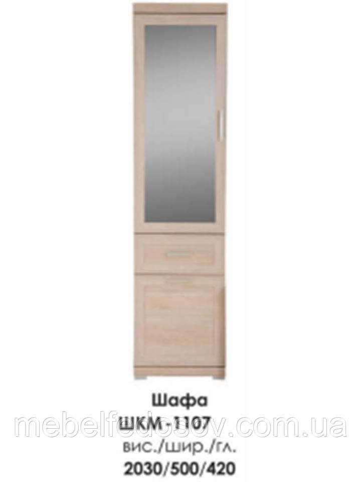 Шафа з шухлядою Меркурій ШКМ-1107 (БМФ) 500х420х2030мм, фото 1