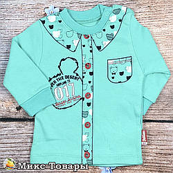 Кофточка з горловиною на кнопках для малюка Розміри: 62,68,74,80 см (8614-5)