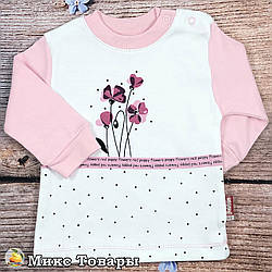 Кофточка з квітами для маленьких дівчаток Розміри: 62,68,74,80 см (8624-2)