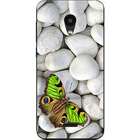 Чохол силіконовий з картинкою для Meizu C9 Метелик на камушках