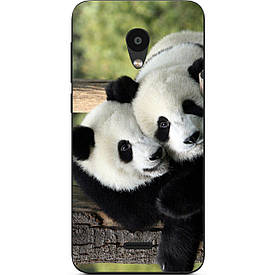 Чохол з картинкою силіконовий для Meizu C9 Дві панди