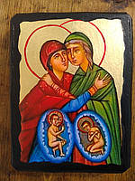 Икона Встреча Девы Марии и праведной Елисаветы (на дереве) 170*230 мм