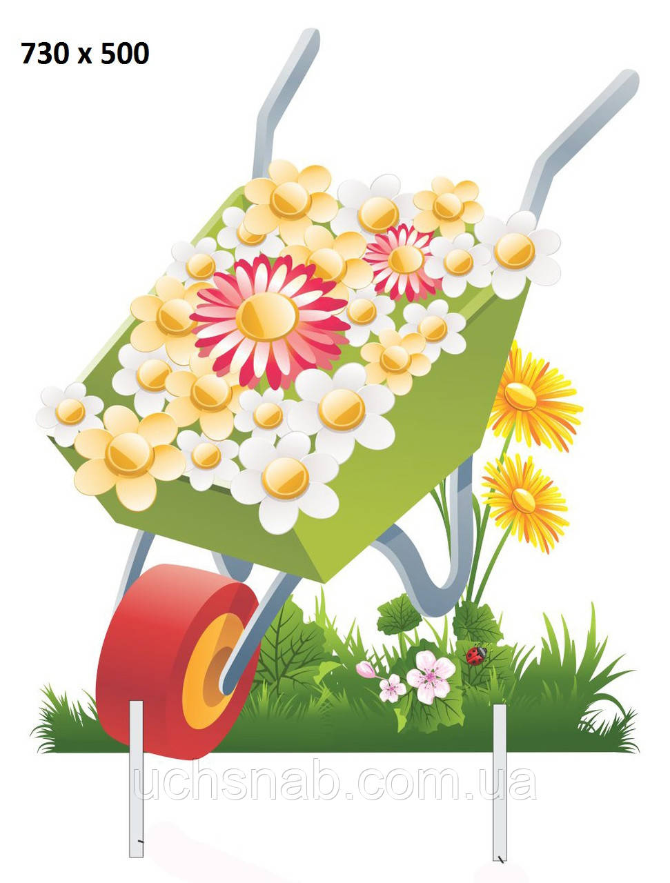 Декорація для ранковика "Тележка з квітами", фото 1
