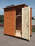 Душ дерев'яний літній (з передбанником) з блок-хауса закритого типу, фото 4