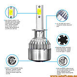 2шт Автолампи H1 Turbo LED 6000K світлодіодні LED лампочки краще за галогенові ксенон, фото 2
