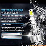 2шт Автолампи H1 Turbo LED 6000K світлодіодні LED лампочки краще за галогенові ксенон, фото 8