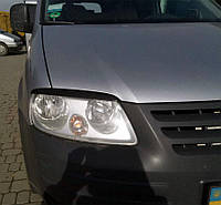 Реснички Volkswagen Caddy 2004-2010 (2 шт. ABS-пластик) Черный Глянец