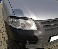 Реснички Volkswagen Caddy 2004-2010 (2 шт. ABS-пластик) Черный Матовые