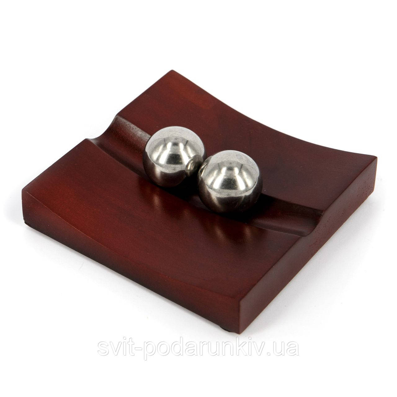 Оригінальна візитниця на стіл підставка під візитки "Стальні яйця" GS35, фото 1