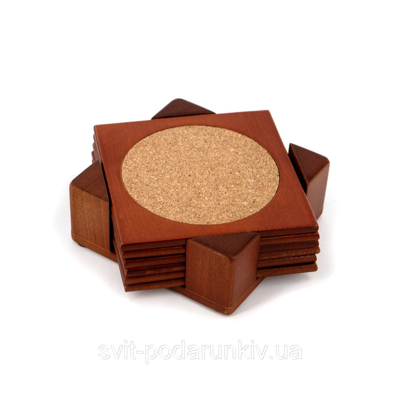 Підставки під чашки коркові костери набір 5 шт. арт.222, фото 1