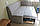 М'яка лавочка зі спальним місцем у вузьку кухню (Сіра), фото 2