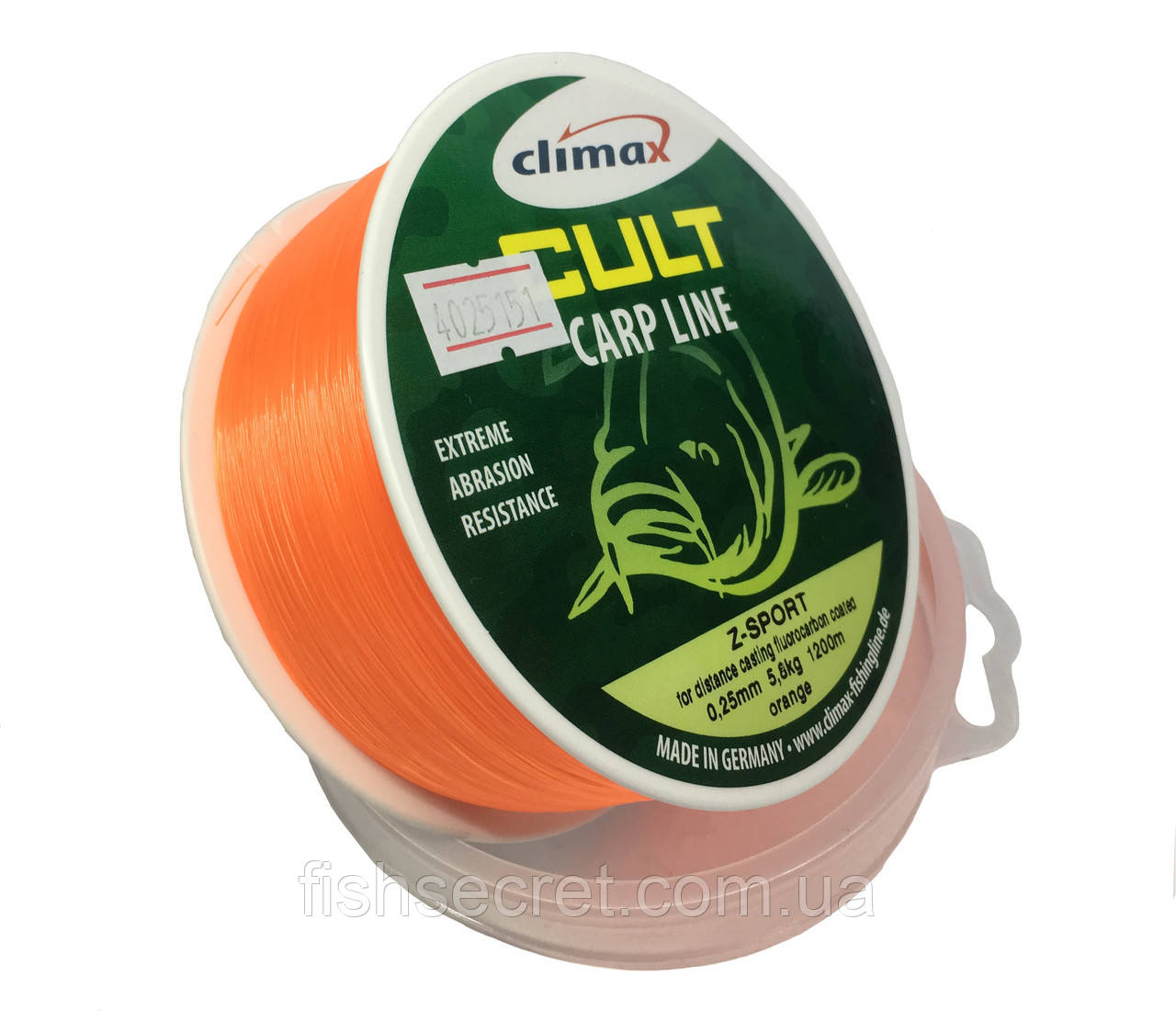 Рибальська волосінь Climax Cult Carp orange 0.28