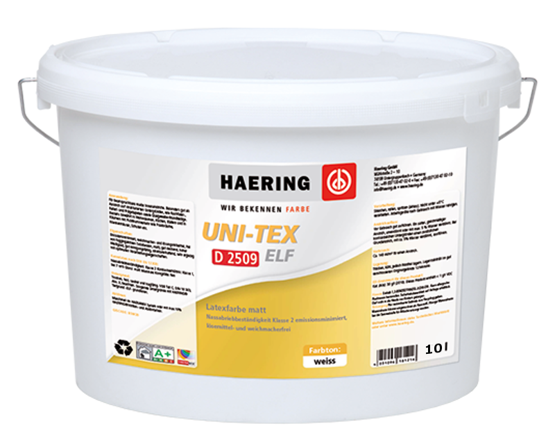 Краска латексная HAERING UNI-TEX ELF MATT D2509 интерьерная белая - база 1 10л - фото 1 - id-p970599996