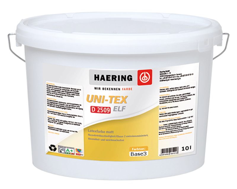Краска латексная HAERING UNI-TEX ELF MATT D2509 интерьерная транспарентная - база 3 10л - фото 1 - id-p970605276