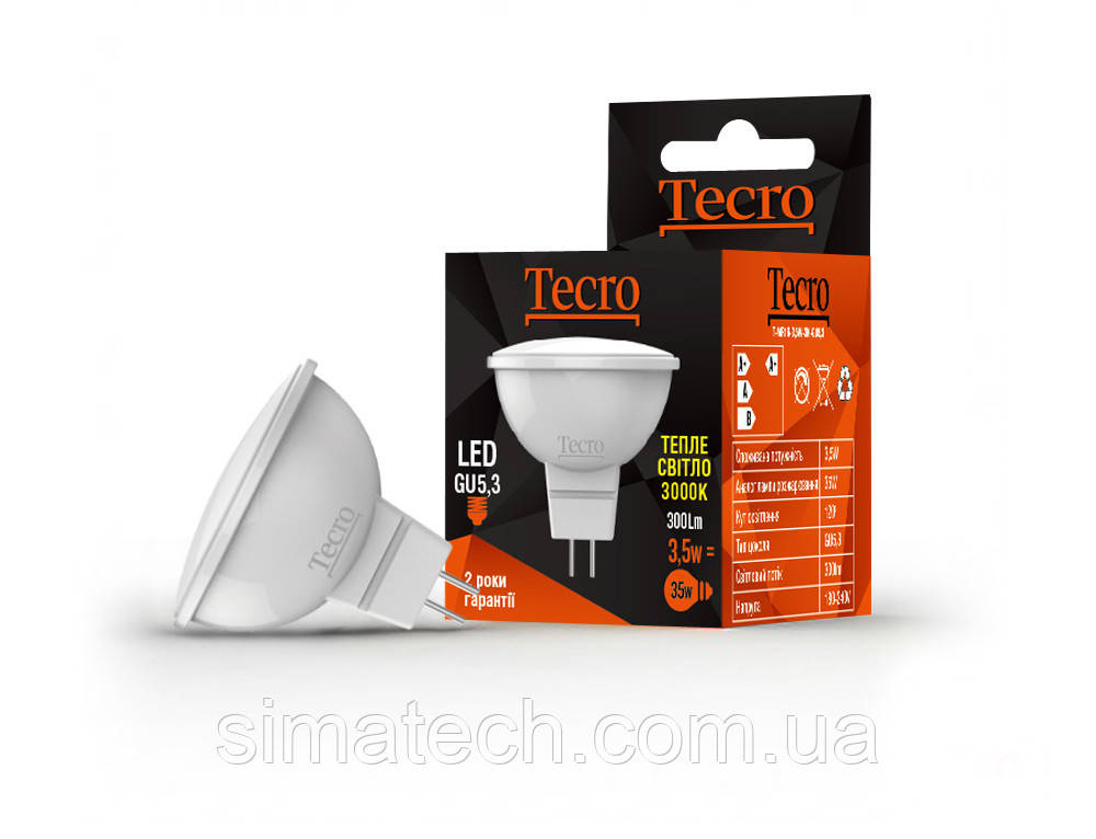 Світлодіодна лампа Tecro 3W TL-MR16-3W-3K-GU5.3