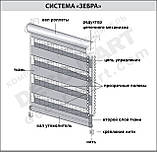 Рулонна штора "Зебра-Wood" Шоколадний Махагон, фото 6