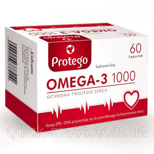 Омега-3 Salwum Protego Omega-3 1000 60caps, фото 1