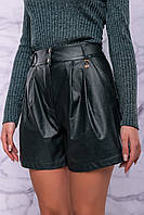 Стильні жіночі шорти еко–шкіра на флісі 1080 (42–48р) в кольорах, фото 2